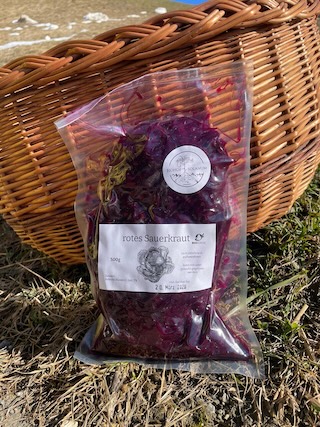 Sauerkraut, roh - rot oder weiss; (500 gr)